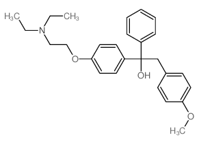 Benzeneethanol, a-[4-[2-(diethylamino)ethoxy]phenyl]-4-methoxy-a-phenyl- Structure