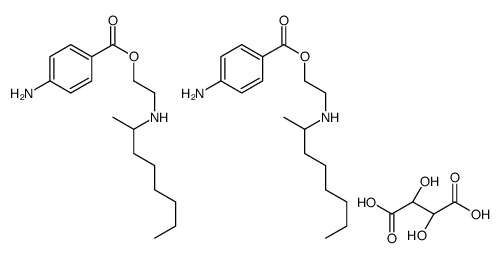 (2R,3R)-2,3-dihydroxybutanedioic acid,2-(octan-2-ylamino)ethyl 4-aminobenzoate Structure