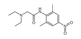 N,N-diethyl-glycine-(2,6-dimethyl-4-nitro-anilide)结构式