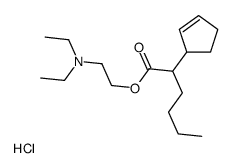 2-(diethylamino)ethyl 2-cyclopent-2-en-1-ylhexanoate,hydrochloride结构式