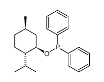 (1R,2S,5R)-5-methyl-2-(1-methylethyl)cyclohexyl ester of diphenylphosphinous acid结构式