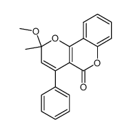 2-methoxy-2-methyl-4-phenyl-2H-pyrano[3,2-c]chromen-5-one Structure