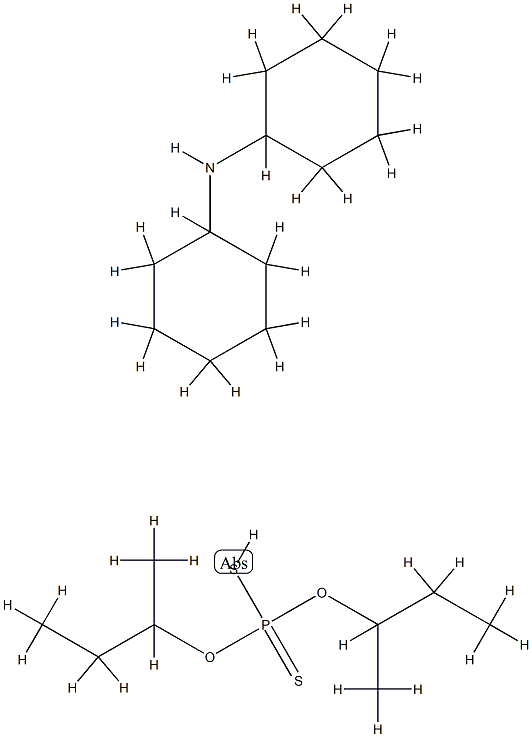 N-cyclohexylcyclohexanamine, dibutan-2-yloxy-sulfanyl-sulfanylidene-ph osphorane Structure