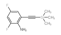 2,4-Difluoro-6-((trimethylsilyl)ethynyl)aniline结构式
