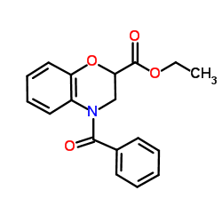 Ethyl 4-benzoyl-3,4-dihydro-2H-1,4-benzoxazine-2-carboxylate结构式