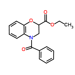 Ethyl 4-benzoyl-3,4-dihydro-2H-1,4-benzoxazine-2-carboxylate Structure