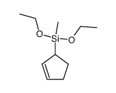 cyclopent-2-en-1-yldiethoxy(methyl)silane结构式