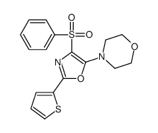 4-[4-(benzenesulfonyl)-2-thiophen-2-yl-1,3-oxazol-5-yl]morpholine结构式