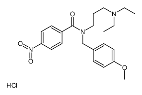 N-[3-(diethylamino)propyl]-N-[(4-methoxyphenyl)methyl]-4-nitrobenzamide,hydrochloride Structure