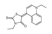 3-ethyl-5-(1-ethyl-(1H)-quinolin-4-ylidene)-2-thioxothiazolidin-4-one结构式