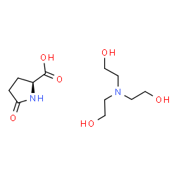 5-oxo-L-proline, compound with 2,2',2''-nitrilotriethanol (1:1) Structure
