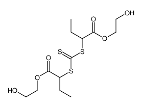 2-hydroxyethyl 2-[1-(2-hydroxyethoxy)-1-oxobutan-2-yl]sulfanylcarbothioylsulfanylbutanoate结构式