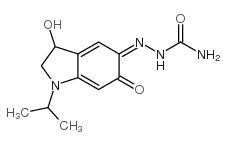 Hydrazinecarboxamide,2-[1,2,3,6-tetrahydro-3-hydroxy-1-(1-methylethyl)-6-oxo-5H-indol-5-ylidene]- picture
