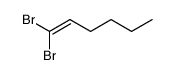 1,1-dibromo 1-hexene Structure