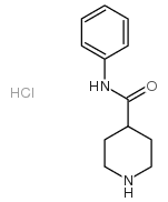 N-苯基-4-哌啶羧酰胺盐酸盐结构式