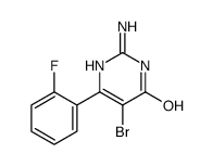 2-amino-5-bromo-6-(2-fluorophenyl)-4(3H)pyrimidinone structure