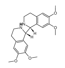 meso-6,6',7,7'-tetramethoxy-1,1',2,2',3,3',4,4'-octahydro-1,1'-biisoquinoline结构式