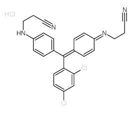 3-[[4-[[4-(2-cyanoethylamino)phenyl]-(2,4-dichlorophenyl)methylidene]-1-cyclohexa-2,5-dienylidene]amino]propanenitrile结构式