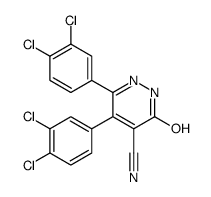 4-Pyridazinecarbonitrile, 5,6-bis(3,4-dichlorophenyl)-2,3-dihydro-3-ox o- picture