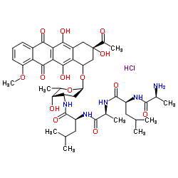 Ala-Leu-Ala-Leu Daunorubicin Hydrochloride Structure