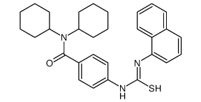N,N-dicyclohexyl-4-(naphthalen-1-ylcarbamothioylamino)benzamide Structure