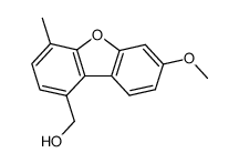 1-hydroxymethyl-7-methoxy-4-methyldibenzofuran结构式