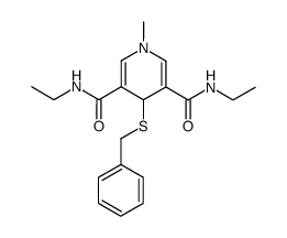 1-methyl-3,5-bis[(ethylamino)carbonyl]-4-(benzylthio)-1,4-dihydropyridine结构式