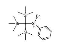 ((bromo(phenyl)silyl)methanetriyl)tris(trimethylsilane) Structure