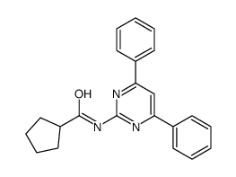 N-(4,6-diphenylpyrimidin-2-yl)cyclopentanecarboxamide结构式