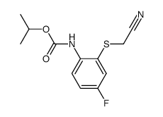 (2-cyanomethylsulfanyl-4-fluorophenyl)carbamic acid isopropyl ester Structure