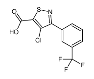 4-chloro-3-[3-(trifluoromethyl)phenyl]-1,2-thiazole-5-carboxylic acid结构式