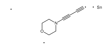trimethyl(4-morpholin-4-ylbuta-1,3-diynyl)stannane结构式