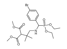 dimethyl 2-(2-{[(4-bromophenyl)(diethoxyphosphoryl)methyl]amino}-1,1-dimethylethyl)malonate Structure