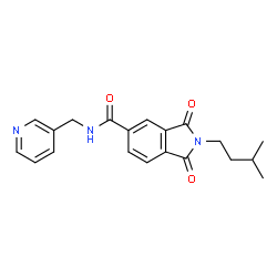 2-(3-methylbutyl)-1,3-dioxo-N-(pyridin-3-ylmethyl)-2,3-dihydro-1H-isoindole-5-carboxamide picture