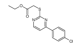 Acetic acid, 2-[[4-(4-chlorophenyl)-2-pyrimidinyl]thio]-, ethyl ester结构式