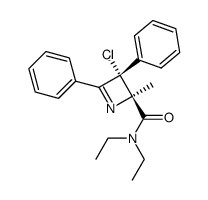 N,N-diethyl-3-chloro-2,3-dihydro-2-methyl-3,4-diphenyl-2-azetecarboxamide Structure