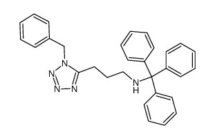 3-(1-benzyl-1H-tetrazol-5-yl)-N-tritylpropan-1-amine结构式