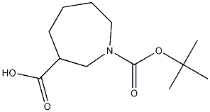 1-(Tert-butoxycarbonyl) Azepane-3-carboxylic acid结构式