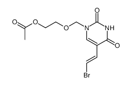 (E)-2-((5-(2-bromovinyl)-2,4-dioxo-3,4-dihydropyrimidin-1(2H)-yl)methoxy)ethyl acetate结构式
