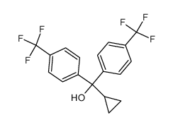 cyclopropyl[bis(4-trifluoromethylphenyl)]methanol结构式