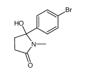 5-(4-bromo-phenyl)-5-hydroxy-1-methyl-pyrrolidin-2-one Structure