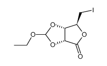 5-deoxy-2,3-O-ethoxymethylene-5-iodo-D-ribonolactone Structure