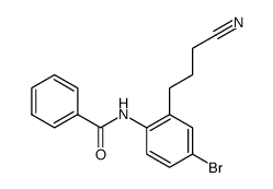4-(2-benzoylamino-5-bromo-phenyl)-butyronitrile Structure