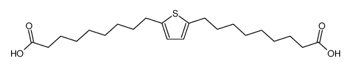 2,5-bis-(8-carboxy-octyl)-thiophene结构式