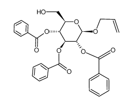 allyl 2,3,4-tri-O-benzoyl-β-D-glucopyranoside结构式