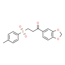 1-(1,3-Benzodioxol-5-yl)-3-[(4-methylphenyl)sulfonyl]-1-propanone Structure