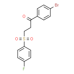 1-(4-Bromophenyl)-3-[(4-fluorophenyl)sulfonyl]-1-propanone Structure