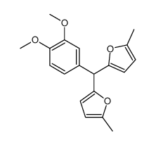 2-[(3,4-dimethoxyphenyl)-(5-methylfuran-2-yl)methyl]-5-methylfuran结构式