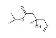 tert-butyl 3-hydroxy-3-methylhex-5-enoate Structure