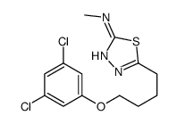 5-[4-(3,5-dichlorophenoxy)butyl]-N-methyl-1,3,4-thiadiazol-2-amine结构式